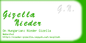 gizella nieder business card